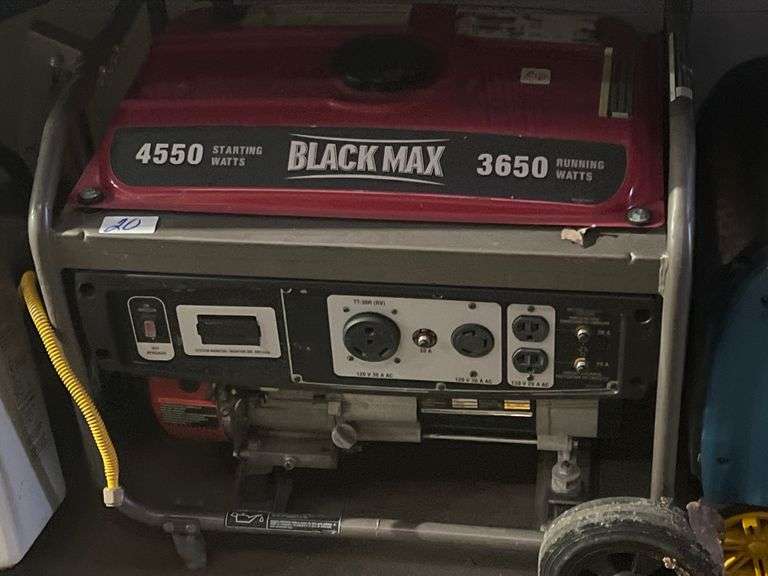 BLACK MAX 3650 RUNNING WATT GAS GENERATOR 940705164-01