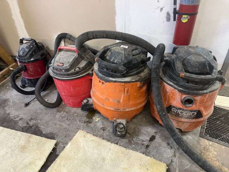 WET/DRY SHOP VACS INCLUDING RIDGID, CRAFTSMAN AND CENTRAL MACHINERY