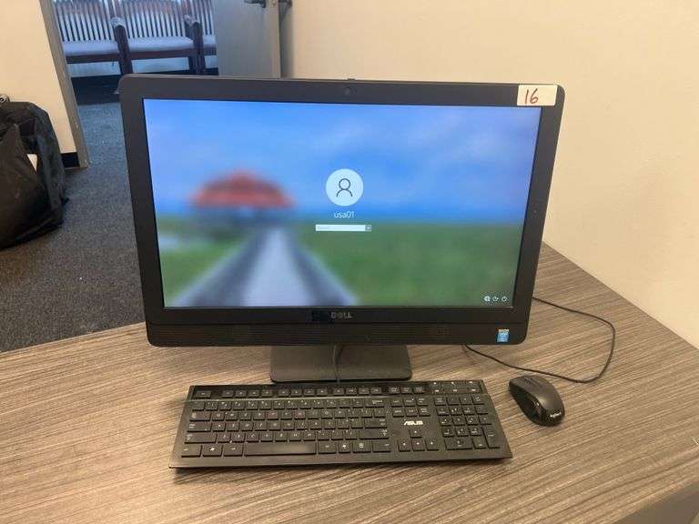 DELL ALL IN ONE OPTIPLEX 9030 PC MONITOR WITH CORE i7 INTEL, USB KEYBOARD & MOUSE INCLUDED AS WELL AS POWER CABLE, POWERS ON BUT PASSWORD PROTECTED