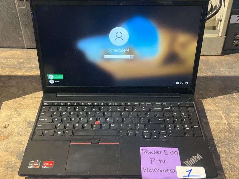 LENOVO THINKPAD E15 LAPTOP W/ AMD RYZEN 4000 SERIES 7 & RADEON GRAPHICS, POWERS ON WITH PASSWORD INCLD.