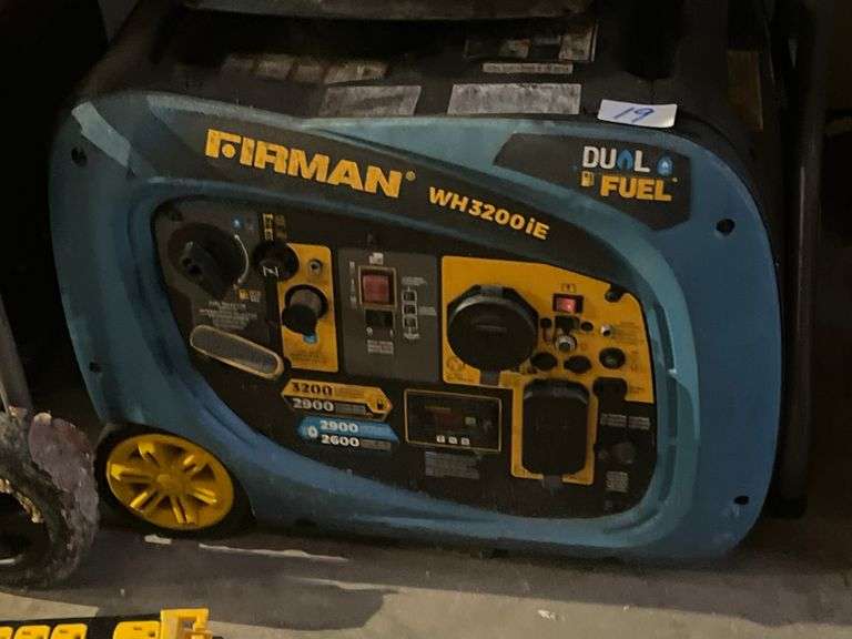 FIRMAN WH3200IE DUEL FUEL GENERATOR WITH PULL START 2900W GAS / 2600 LPC