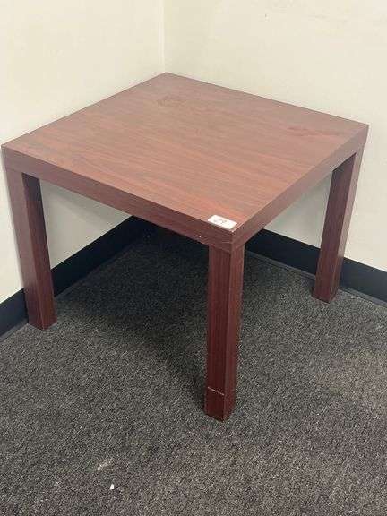 SOLID CHERRY WOOD END TABLE APROX 2'SQ. x 20"H