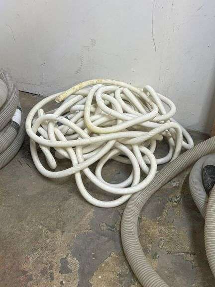 COMMERCIAL FLEXIBLE VACUUM HOSE APROX 1-3/4"DIA x 100+ FEET