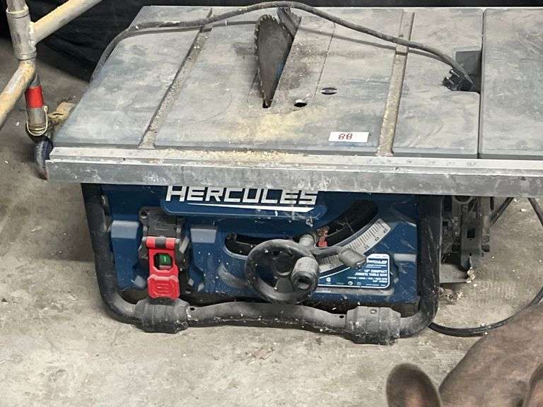 HERCULES 10" COMPACT JOBSITE TABLE SAW 120VAC 15A 4800RPM 5/8" ARBOR