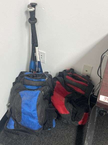 BASEBALL SUPPLIES INCLUDING BASEBALL BATS, BACKPACKS, AND BALLS