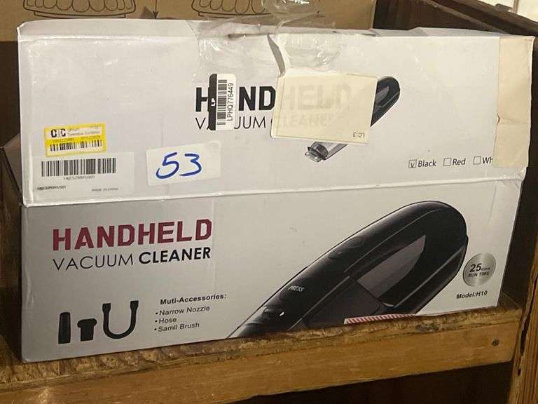 BLACK HANDHELD VACUUM CLEANER MODEL ATJ-2266 WITH ATTACHMENTS