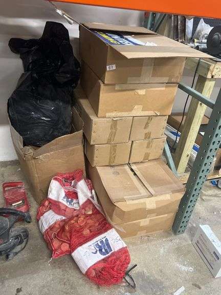 LAWN SIGNS WITH NEW METAL LAWN STAKES & RAW WOOD 2"ROUND PCS APROX 300+ IN LOT