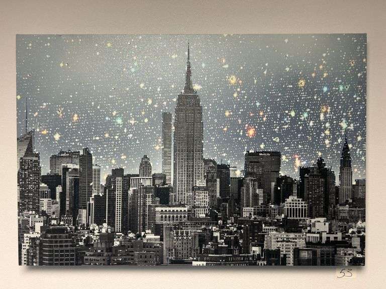 NY THEMED CANVAS APROX 3'x2'
