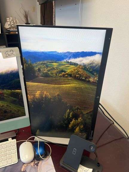 HP E23 G4 FHD MONITOR MODEL HSD-0053-W ON FULL ROTATING STAND WITH POWER AND HDMI INCLUDED WITH EACH