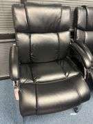 PADDED POLYESTER STATIONARY CHAIRS WITH CHROME ACCENTS APROX 25"x27"x37"