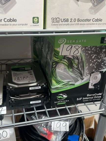 HARD DRIVES INCLUDING SEAGATE BARRACUDA COMPUTE 2TB ST2000DM008 & 8TB ST8000DM004 WITH BOXES INCLD. AND WD 3TB SATA 64MB CACHE WD30EZRX GREEN DESKTOP HARD DRIVE *extra empty boxes incld.