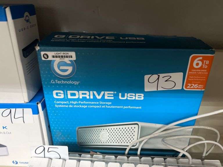 G-TECHNOLOGY G DRIVE USB COMPACT HIGH-PERFORMANCE STORAGE 6TB TO 7200 RPM DRIVE, 226MB/S 0G03674 SILVER PA