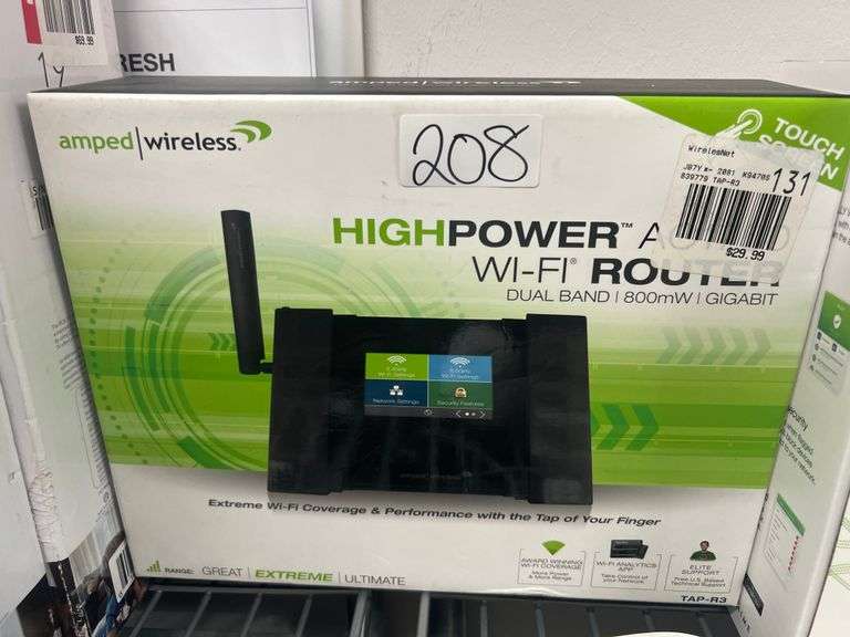 AMPED WIRELESS HIGH POWER WIFI ROUTER DUAL BAND 800mW GIGABIT TAP-R3 APPEARS NEW IN BOX