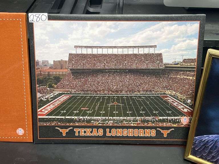 TEXAS LONGHORNS STADIUM PHOTO PRINT ON CANVAS APROX 19"x15"