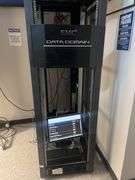 EMC2 SEVER CABINET WITH DELL COMPUTER MONITOR KEYBOARD AND MOUSE INCLD. AS WELL AS NEEDED CABLES