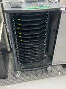 SPECTRUM INDUSTRIES LT15 LAPTOP CART 55209IDBW 15-SLIDE OUT DRAWERS WITH DUAL SIDED DOORS APROX 26"x2'x44" ON WHEELS W/ BRAKES