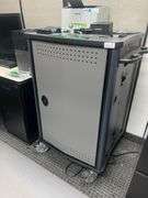 SPECTRUM INDUSTRIES LT15 LAPTOP CART 55209IDBW 15-SLIDE OUT DRAWERS WITH DUAL SIDED DOORS APROX 26"x2'x44" ON WHEELS W/ BRAKES