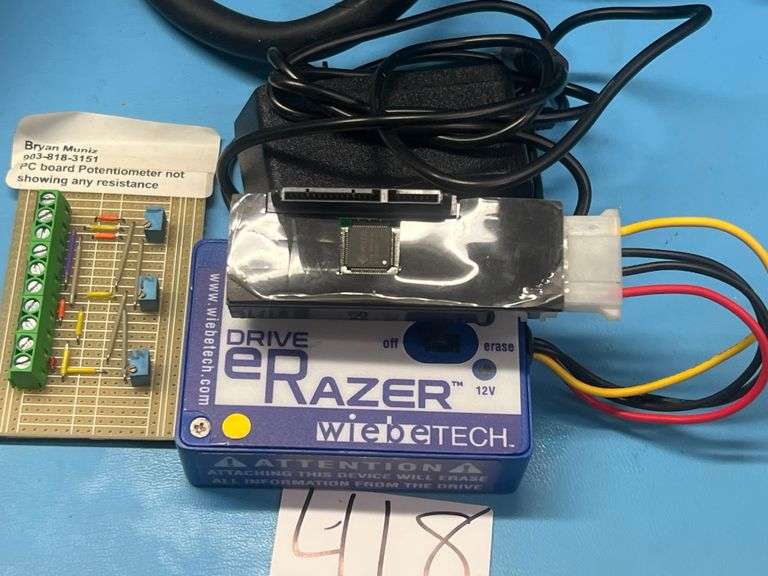 WIEBETECH DRIVE ERAZER DRZR PRO BUNDLE WITH POWER CABLE AND PC BOARD INCLD.