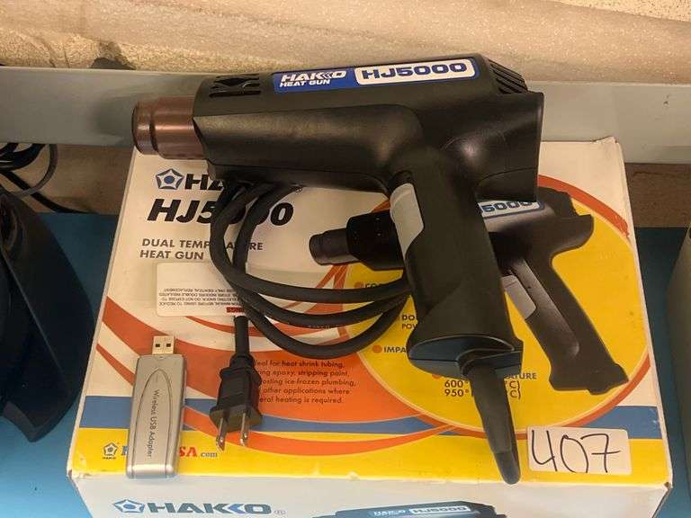 HAKKO HJ5000 DUAL TEMPERATURE HEAT GUN WITH BOX INCLD.