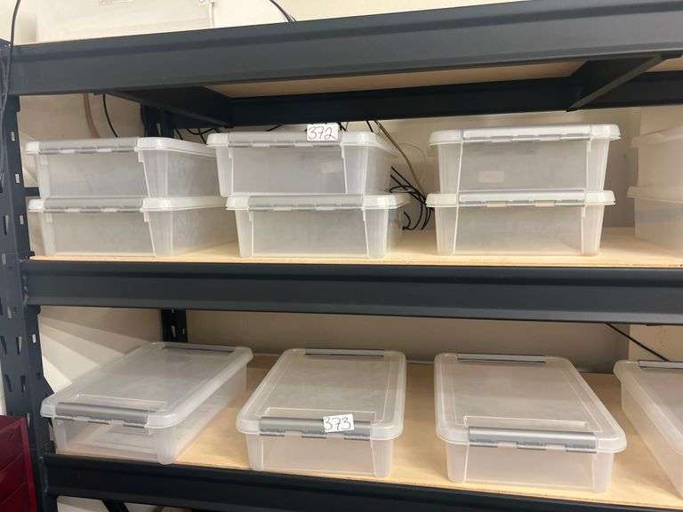 SMART STORE HOME 14 CLEAR PLASTIC ORGANIZER WITH LID 57407-2 APPROX 12" x 16" x 4"