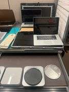 HUGE ASSORTMENT OF APPLE LAPTOP SCREENS INCLUDING SOME FULL LAPTOPS IN LOT, SOLD PER SCREEN lot includes everything on top of and inside of filing cabinets