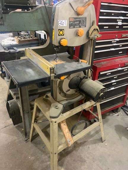 RYOBI BS1001SV 10" BAND SAW 3000FPM 120V 8A 60HZ MOUNTED TO METAL STAND