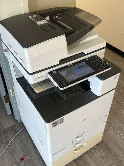 LANIER MP C4503 LARGE BUSINESS PRINTER WITH TOUCH SCREEN DISPLAY, COLOR PRINT, POWERS ON WITH CABLE INCLD.