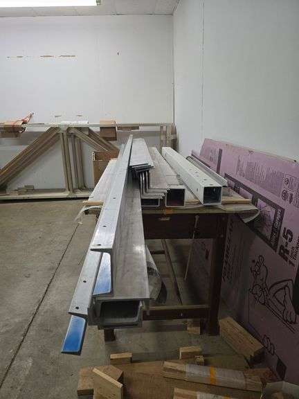 NON-FERROUS aluminum? BEAMS 11'4"L AND ANGLES 6'5"L MOST APROX 4"w