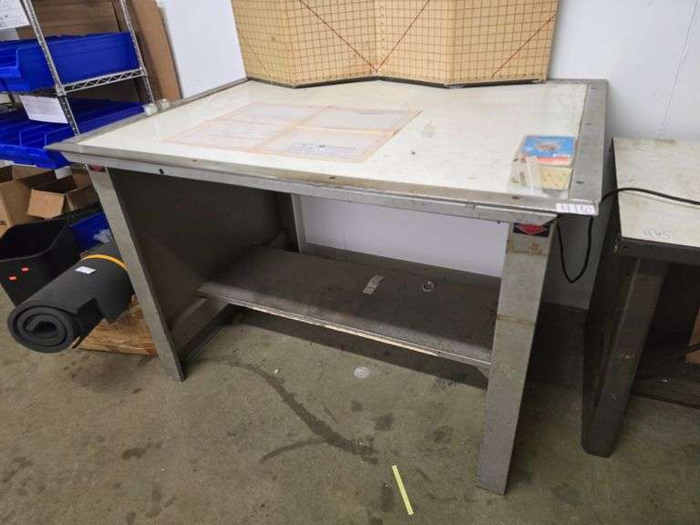 NUARC CO VLT51F BLUEPRINT DRAWING TABLE 118V 60HZ 2.5A IN WORKING CONDITION APROX 54"x40"x3' WITH CARDBOARD MEASURING GUIDE INCLD.