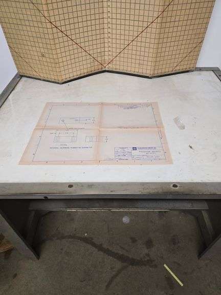 NUARC CO VLT51F BLUEPRINT DRAWING TABLE 118V 60HZ 2.5A IN WORKING CONDITION APROX 54"x40"x3' WITH CARDBOARD MEASURING GUIDE INCLD.