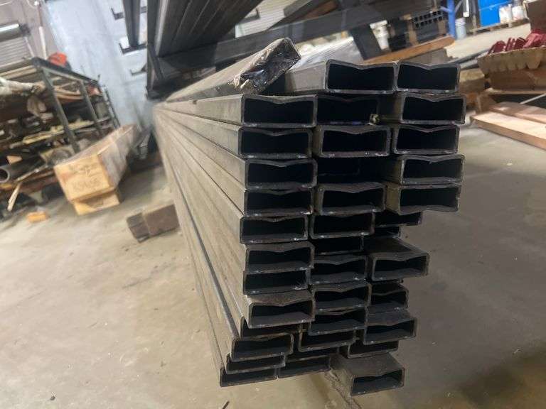 RECTANGLE FERROUS METAL BEAMS APROX 22'-23'L  2.5"x1"
