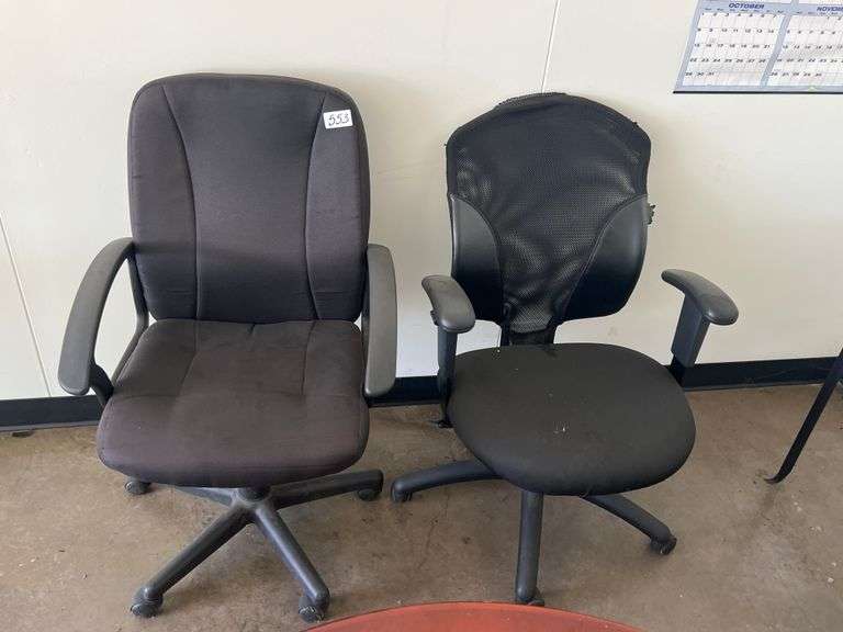 BLACK ROLLING OFFICE CHAIRS