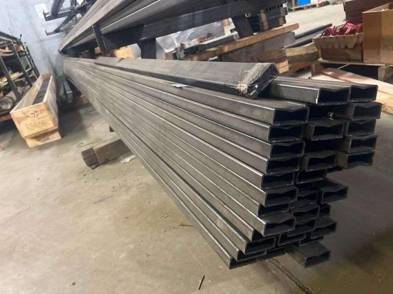 RECTANGLE FERROUS METAL BEAMS APROX 22'-23'L  2.5"x1"