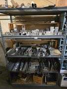 PLASTIC INJECTION DIE MOLDS IN A VARIETY OF SIZES AND SHAPES WITH DROP IN SHELVING UNIT INCLD.