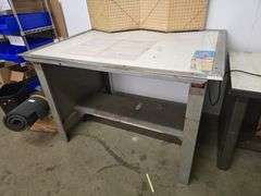 NUARC CO VLT51F BLUEPRINT DRAWING TABLE 118V 60HZ 2.5A IN WORKING CONDITION APROX 54"x40"x3' WITH CARDBOARD MEASURING GUIDE INCLD.