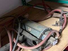 VLIER INDUSTRIAL COMPRESSOR *or similar* ON METAL STAND WITH VARIOUS TUBING AND REGULATORS INCLD.