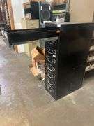 TENNSCO 8-DRAWER DUAL WINDOW BLACK METAL FILING CABINET APROX 15"x28"x53"