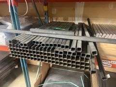 FERROUS METAL 1.5" SQUARE BEAMS VARIOUS LENGTHS RANGING FROM 20" - 5FT… MOST 5' ARE CORNER CUT AT ENDS