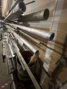 NON-FERROUS ALUMINUM ROUND & FLAT STOCK INCLUDING SOLID CORE AND HOLLOW, LENGTHS VARY MAX BEING APROX 22' L USED FOR AEROSPACE APPLICATIONS MOST 6061 ALUMINUM