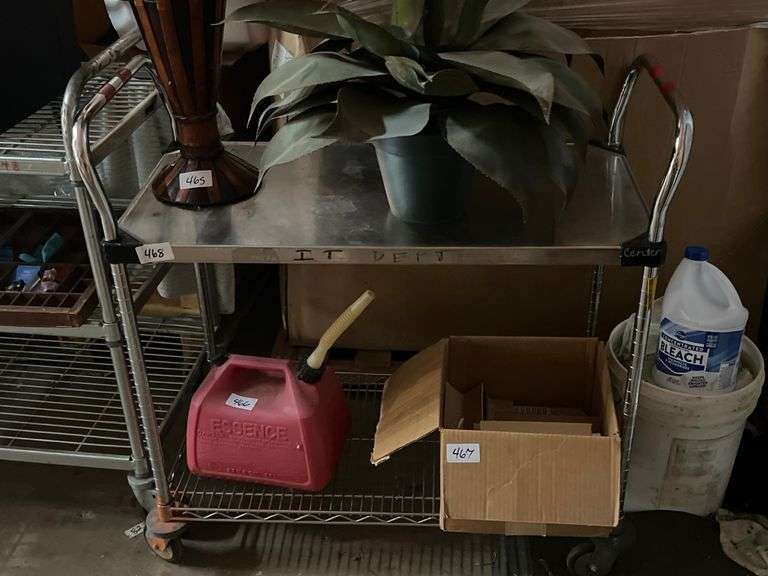 METRO 2-TIER WAREHOUSE CART TOTAL DIMENSIONS APROX 3'x18"x38"