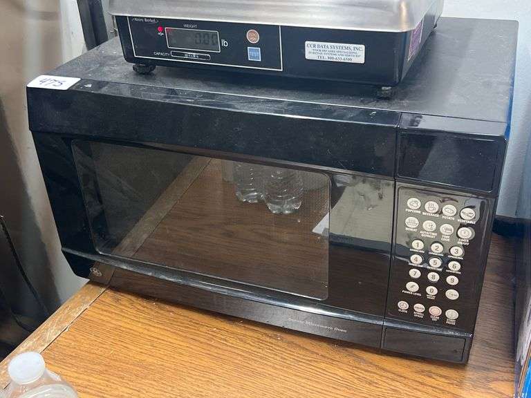 GE BLACK COUNTERTOP SENSOR MICROWAVE OVEN MODEL JES1456BJ05