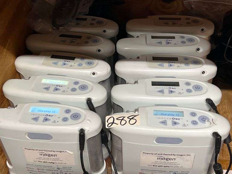 INOGEN ONE G3 OXYGEN CONCENTRATOR MODEL IO-300 EACH WITH BATTERY, HOME AND CAR AC ADAPTERS