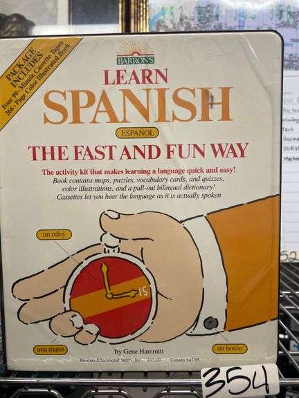 BARRONS LEARN SPANISH BY GENE HAMMITT CASSETTE TAPE SET