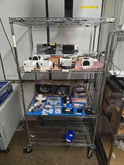 METRO NSF STAINLESS STEEL 62"H SHELVING UNIT ON WHEELS 3'x2'