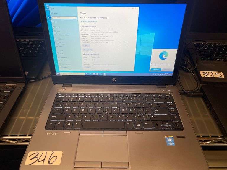 HP ELITEBOOK 840 LAPTOP WITH CORE i5 vPRO INTEL, CHARGER INCLUDED, POWERS ON AND UNLOCKED