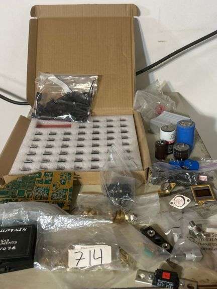 Industrial hardware including Amphenol musbd11135-nd; gold pins, Gold connectors, capacitors, ect