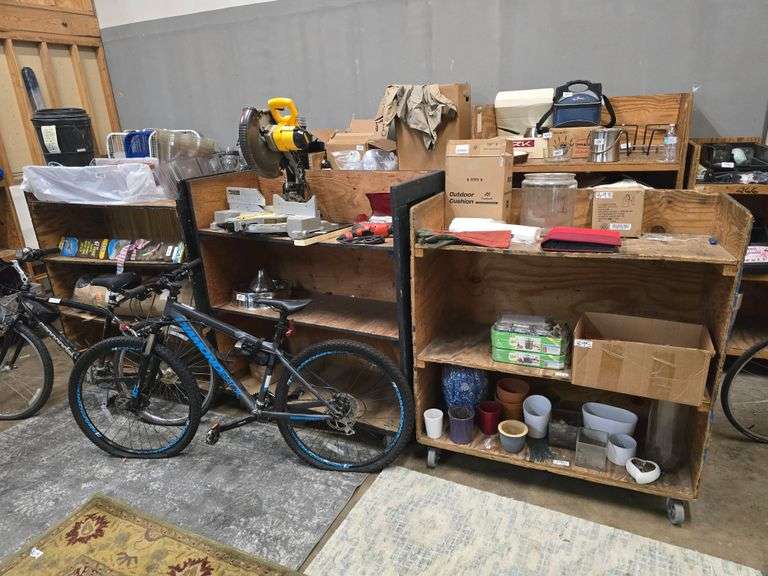 SOLID WOODEN ROLLING WAREHOUSE CART IN 2-SIZES INCLUDING 4'x2'x64" ;  4'x19"x54" ; AND SIMILAR SIZES