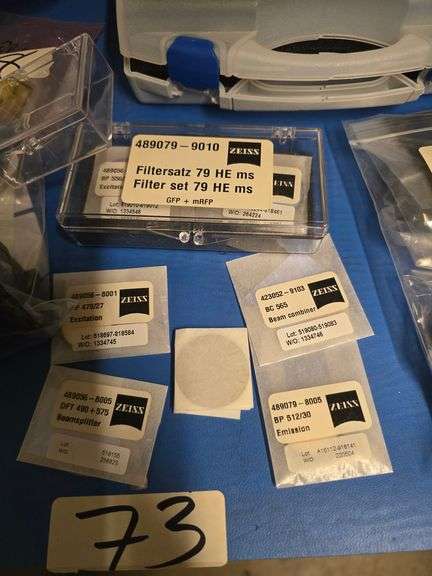 ZEISS FILTERS INCLUDING 489079-9010-000 FILTER SET 79 HE ms ; 489056-8001 BP 470/27 EXCITATION ; AND MORE