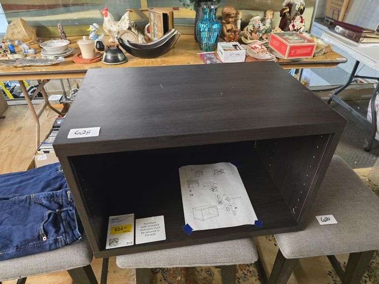 IKEA BESTA BLACK BROWN SHELVING UNIT 23-5/8" x 15.75"x15"