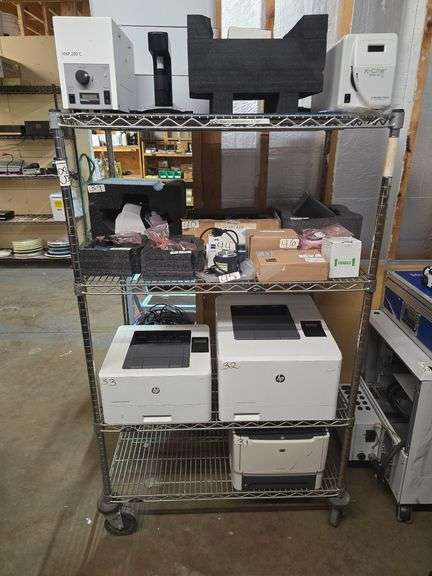 METRO NSF STAINLESS STEEL 53"H SHELVING UNIT ON WHEELS 3'x2'